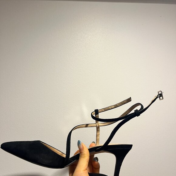 INC Women Heels US 7; Black Suede; Pointed Toe; - Picture 5 of 6